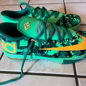 Nike KD 6 Green with Orange Accents